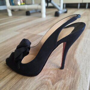 Christian Louboutin  Miss Chaga, Black Slingback Shoes Eur. 38.5